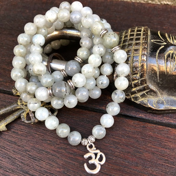 Jewelry - ✨LABRADORITE 108 STONE BEAD MALA NECKLACE 8mm✨